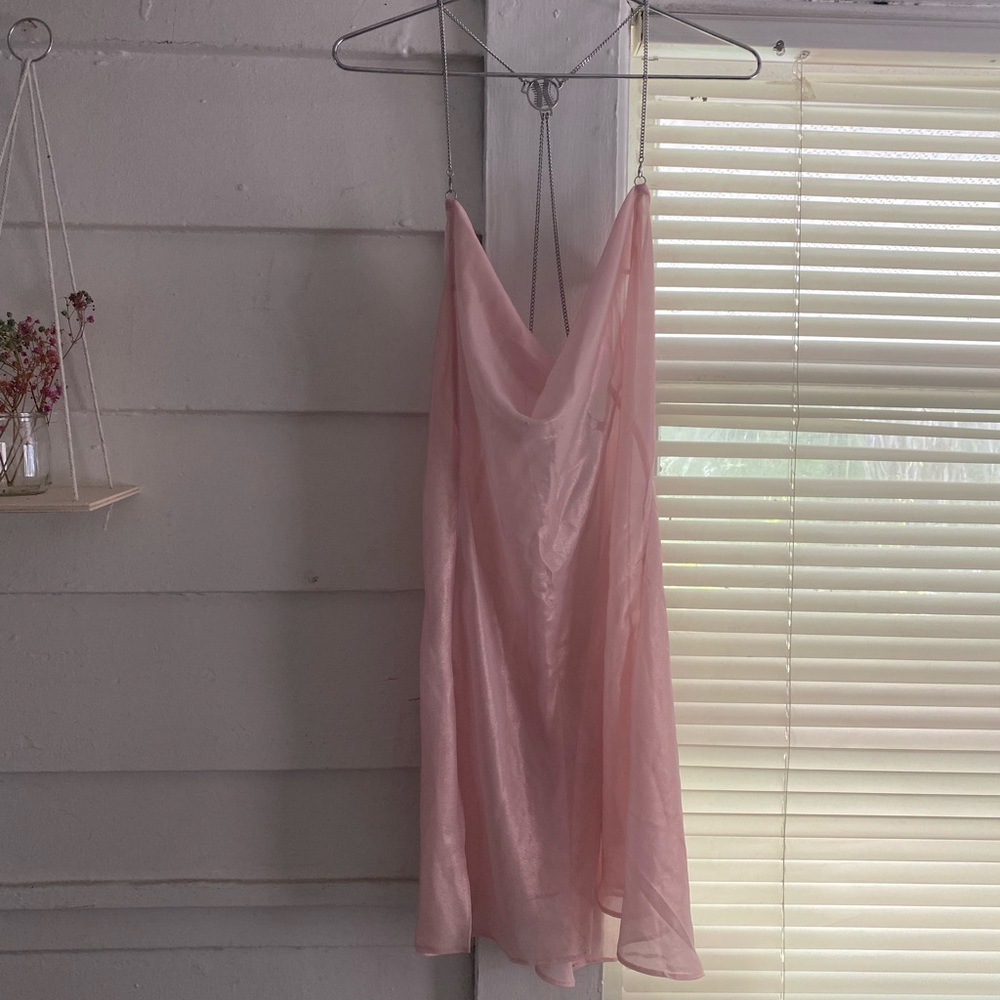 COPY - Pink shimmer teddy with chain! Savage fenty